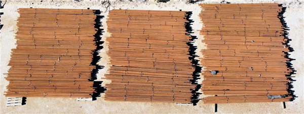 Used 3" W X 20' Long Steel Grinding Rods For 13'6" X 20' (4.1m X 6.1m) Rod Mill)